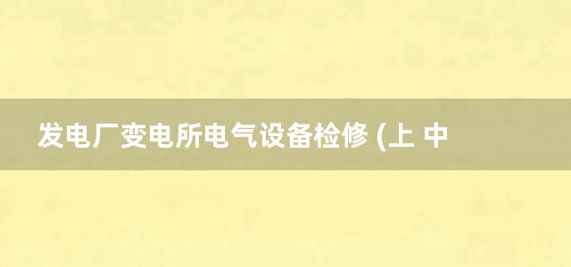 发电厂变电所电气设备检修 (上 中 下册)